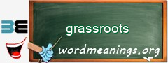 WordMeaning blackboard for grassroots